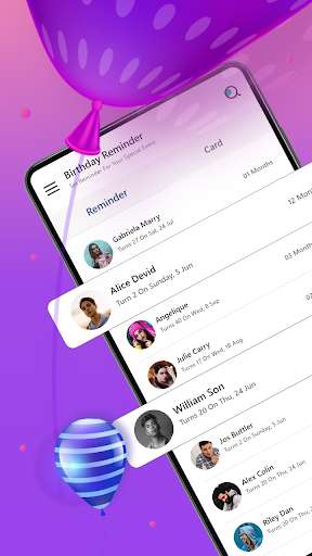 Run android online APK Birthday Reminder - Calendar, Alarm, Greeting Card from MyAndroid or emulate Birthday Reminder - Calendar, Alarm, Greeting Card using MyAndroid