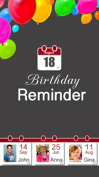 Emulate iPhone app Birthday Reminder - Calendar and Countdown using MyAndroid