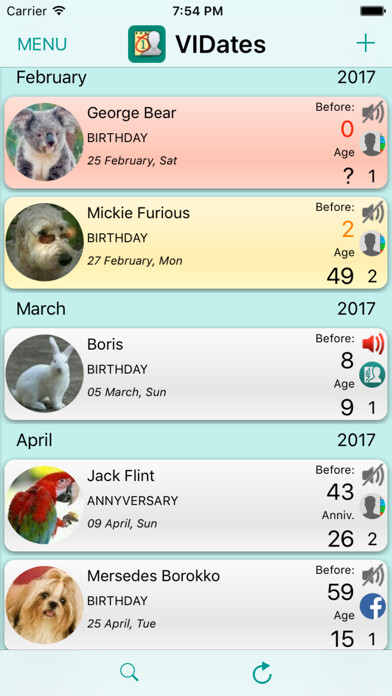 Emulate iPhone app Birthdays and important dates using MyAndroid Emulate iPhone app Birthdays and important dates using MyAndroid