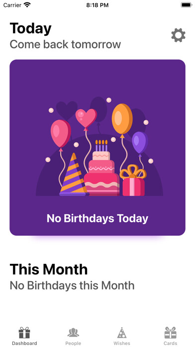Emulate iPhone app Birthdays app using MyAndroid