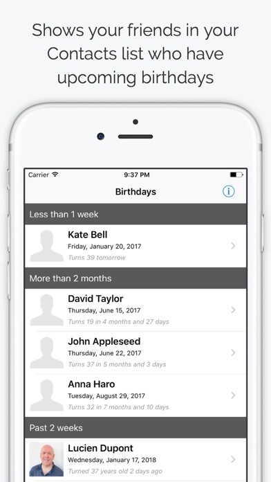 Emulate iPhone app Birthdays - Contacts Birthdays using MyAndroid Emulate iPhone app Birthdays - Contacts Birthdays using MyAndroid