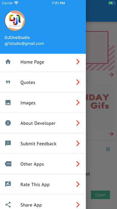 Emulate iPhone app Birthday Status Wishes Quotes using MyAndroid