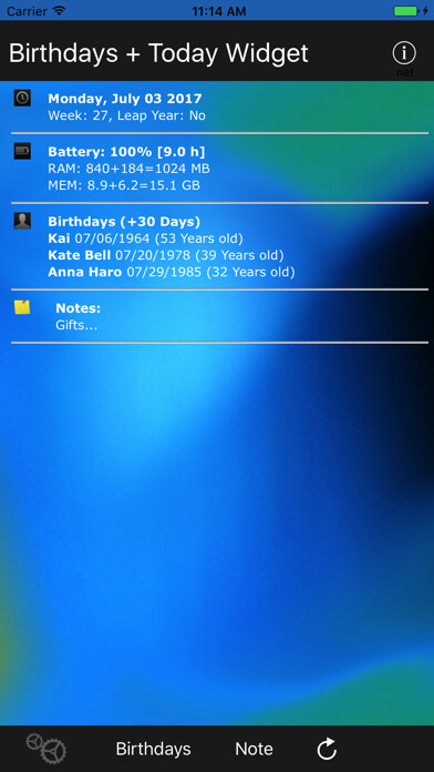 Emulate iPhone app Birthdays + Widget + Watch using MyAndroid Emulate iPhone app Birthdays + Widget + Watch using MyAndroid