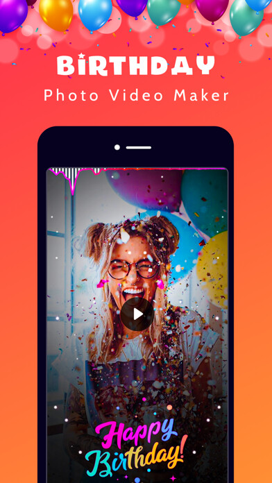 Emulate iPhone app Birthday Video Maker - status using MyAndroid