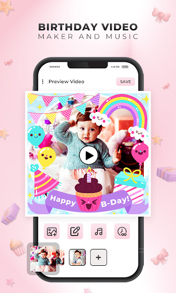 Run android online APK Birthday  Video  Status Maker from MyAndroid or emulate Birthday  Video  Status Maker using MyAndroid