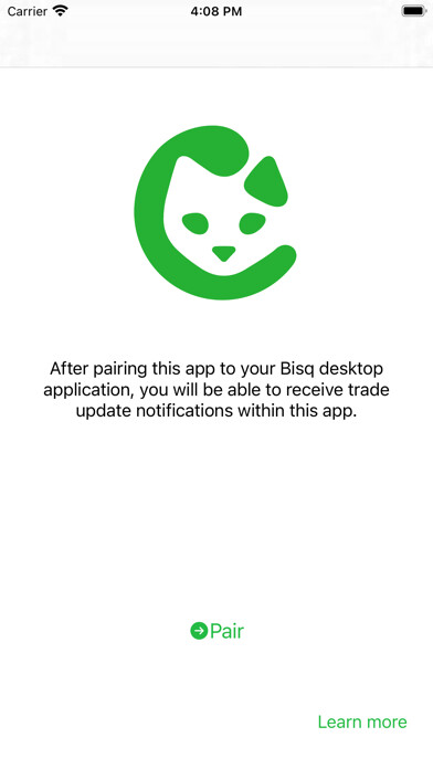 Emulate iPhone app Bisq: Mobile Notifications using MyAndroid