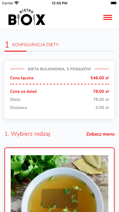 Emulate iPhone app BistroBox Catering using MyAndroid