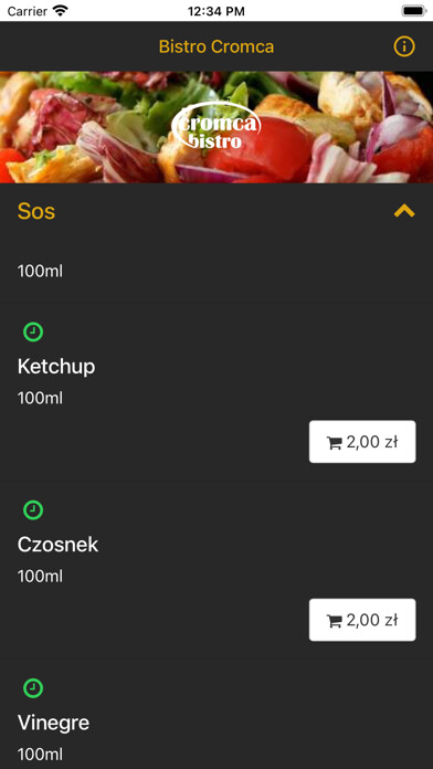 Emulate iPhone app Bistro Cromca using MyAndroid