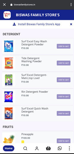 Run android online APK Biswas Family store from MyAndroid or emulate Biswas Family store using MyAndroid