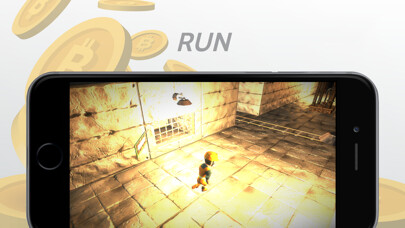 Emulate iPhone app Bitcoin Blitz 2: Miner Runner using MyAndroid