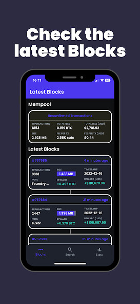 Run android online APK Bitcoin Block Explorer from MyAndroid or emulate Bitcoin Block Explorer using MyAndroid