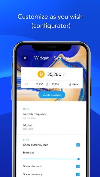Run android online APK Bitcoin Crypto Widget - Zonda from MyAndroid or emulate Bitcoin Crypto Widget - Zonda using MyAndroid