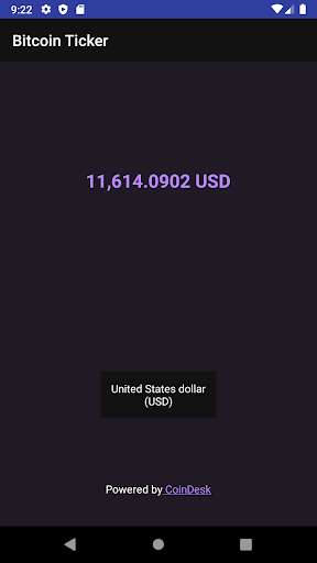 Emulate Bitcoin Price Ticker from MyAndroid or run Bitcoin Price Ticker using MyAndroid