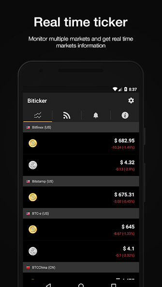 Run android online APK Bitcoin Price  Widget, Ethereum, Ripple, Litecoin from MyAndroid or emulate Bitcoin Price  Widget, Ethereum, Ripple, Litecoin using MyAndroid