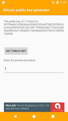 Run android online APK Bitcoin Public Key Generator from MyAndroid or emulate Bitcoin Public Key Generator using MyAndroid Run android online APK Bitcoin Public Key Generator from MyAndroid or emulate Bitcoin Public Key Generator using MyAndroid