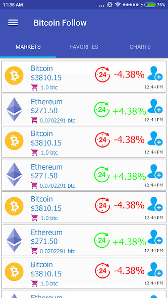 Emulate Bitcoin Tracker from MyAndroid or run Bitcoin Tracker using MyAndroid