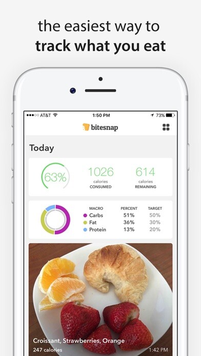 Emulate iPhone app Bitesnap: Photo Food Journal using MyAndroid