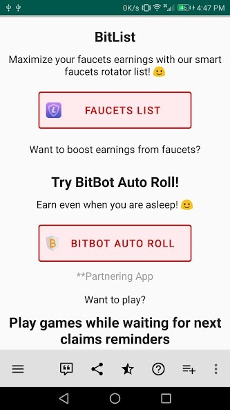 Run android online APK BitList from MyAndroid or emulate BitList using MyAndroid