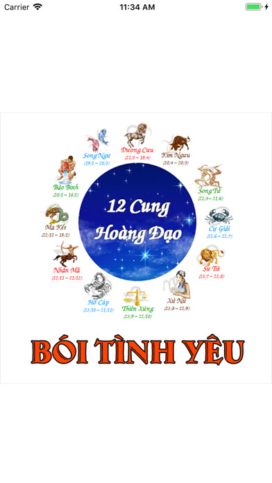 Emulate iPhone app Bói Tình Yêu Cung hoàng đạo using MyAndroid Emulate iPhone app Bói Tình Yêu Cung hoàng đạo using MyAndroid