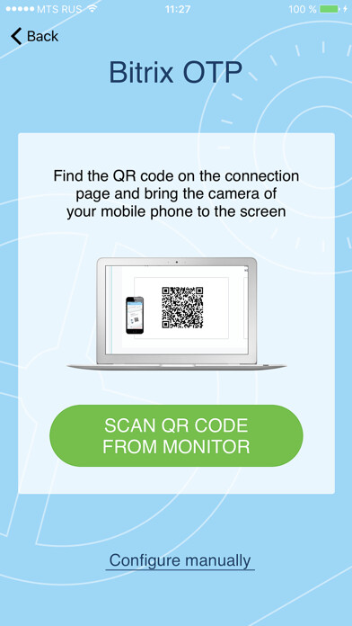 Emulate iPhone app Bitrix24 OTP using MyAndroid Emulate iPhone app Bitrix24 OTP using MyAndroid