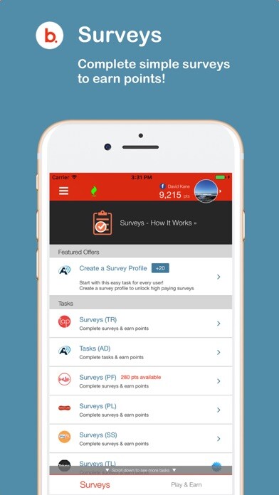 Emulate iPhone app bituro Surveys using MyAndroid