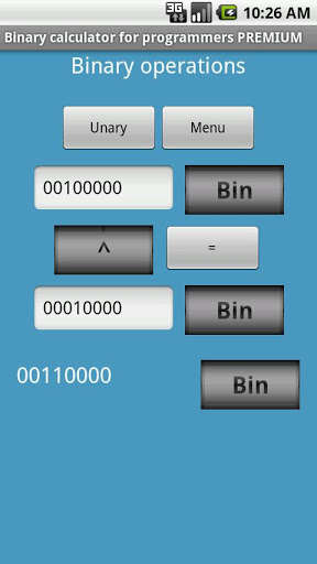 Run android online APK Bitwise binary calculator FREE from MyAndroid or emulate Bitwise binary calculator FREE using MyAndroid