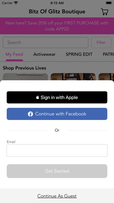 Emulate iPhone app Bitz Of Glitz Boutique using MyAndroid Emulate iPhone app Bitz Of Glitz Boutique using MyAndroid