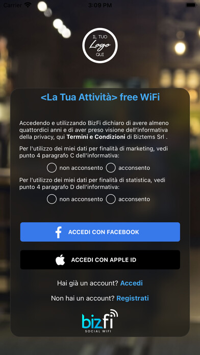 Emulate iPhone app BizFi using MyAndroid