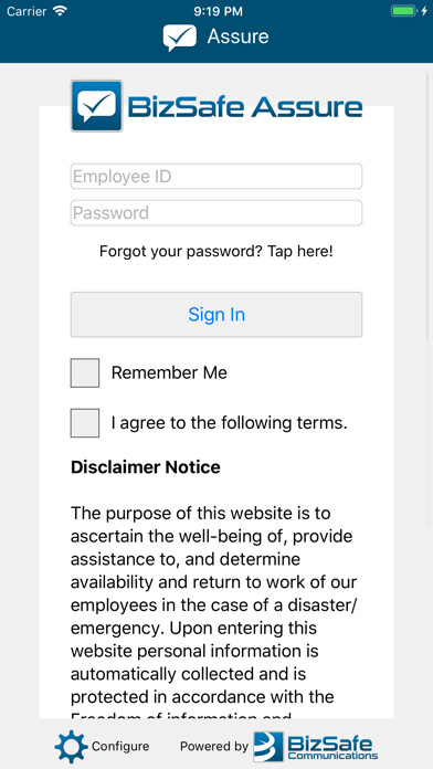Emulate iPhone app BizSafe Assure using MyAndroid Emulate iPhone app BizSafe Assure using MyAndroid