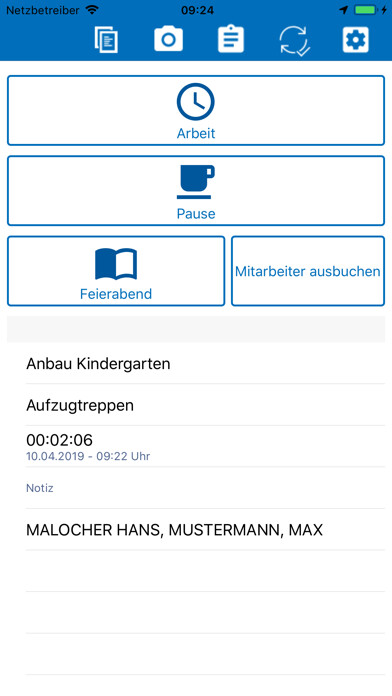 Emulate iPhone app Bizs-Zeiterfassung using MyAndroid Emulate iPhone app Bizs-Zeiterfassung using MyAndroid