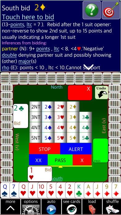 Emulate iPhone app BJ Bridge SAYC Beginner using MyAndroid