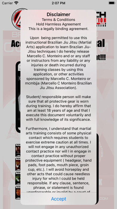 Emulate iPhone app BJJ Coach CURRICULUM Jiu Jitsu using MyAndroid