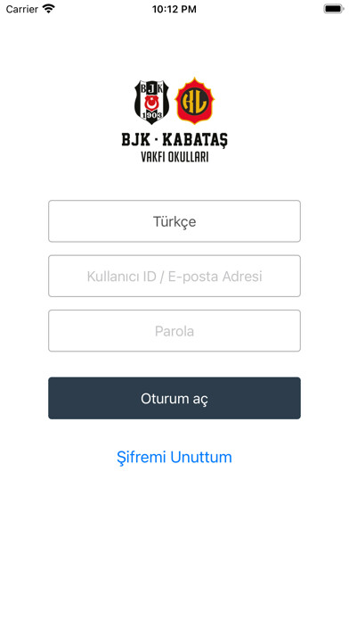 Emulate iPhone app BJK Kabataş Vakfı Okulları using MyAndroid