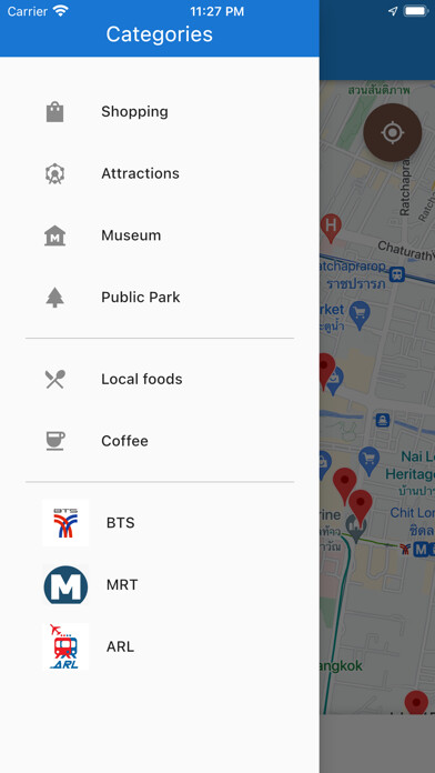 Emulate iPhone app BKK Guide Map using MyAndroid Emulate iPhone app BKK Guide Map using MyAndroid
