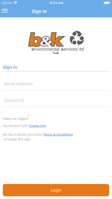 Emulate iPhone app B&K Skip Hire using MyAndroid Emulate iPhone app B&K Skip Hire using MyAndroid