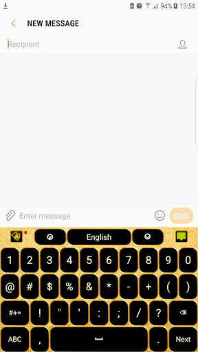 Run android online APK Black and gold keyboard theme from MyAndroid or emulate Black and gold keyboard theme using MyAndroid
