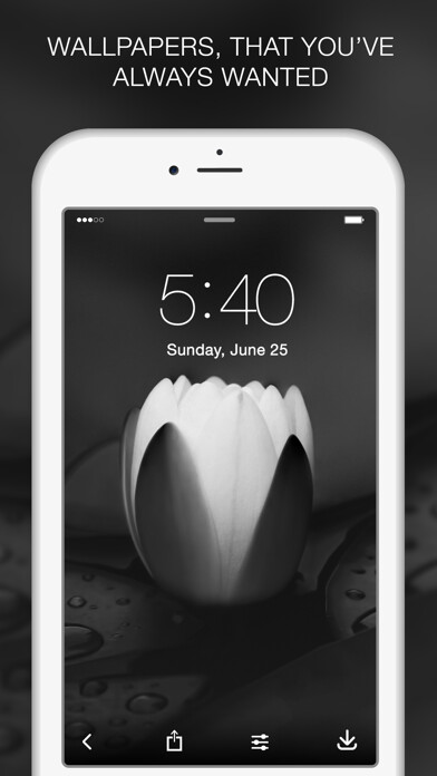Emulate iPhone app Black and White Wallpapers - HD Backgrounds using MyAndroid
