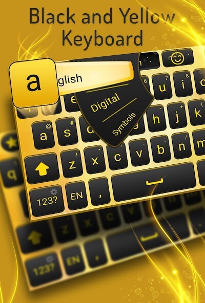 Emulate Android APK Black and yellow keyboard