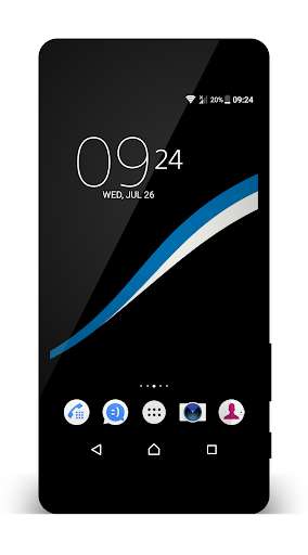 Run android online APK Black - Blue Theme for Xperia from MyAndroid or emulate Black - Blue Theme for Xperia using MyAndroid