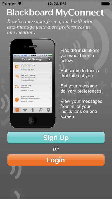 Emulate iPhone app Blackboard MyConnect using MyAndroid