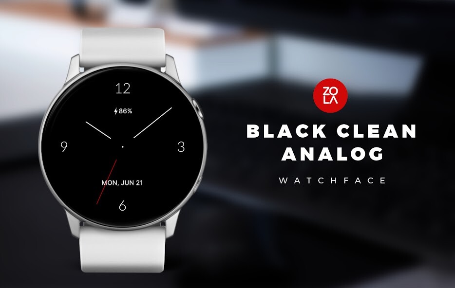 Run android online APK Black Clean Analog Watch Face from MyAndroid or emulate Black Clean Analog Watch Face using MyAndroid