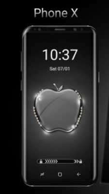 Emulate Android APK Black Crystal Apple for Phone X and OS 11 Theme