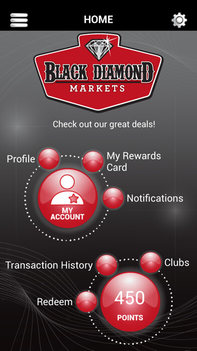 Emulate iPhone app Black Diamond Markets using MyAndroid