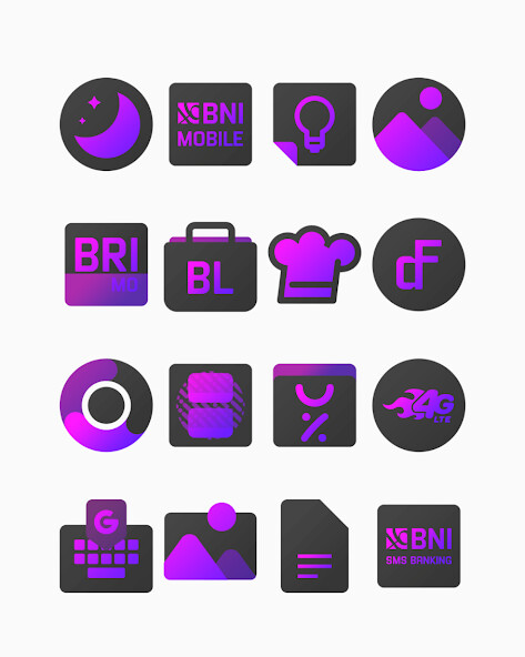 Run android online APK Blackdiant Purple - Icon Pack from MyAndroid or emulate Blackdiant Purple - Icon Pack using MyAndroid