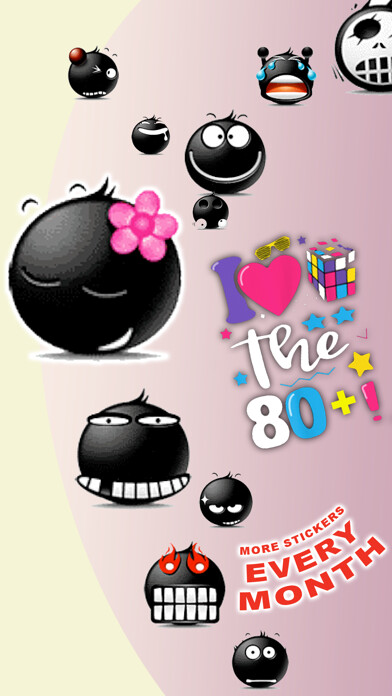 Emulate iPhone app Black Emojis Premium Box using MyAndroid