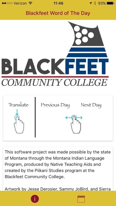 Emulate iPhone app Blackfeet Word of the Day using MyAndroid Emulate iPhone app Blackfeet Word of the Day using MyAndroid