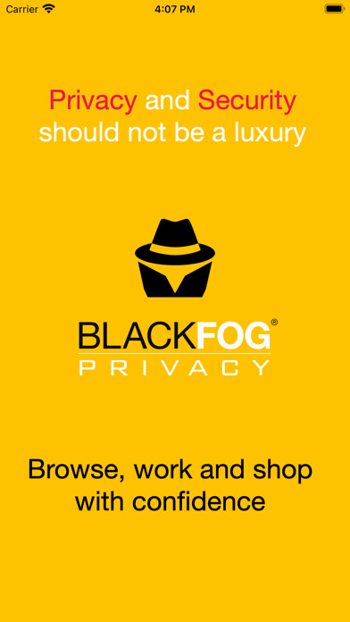 Emulate iPhone app BlackFog Privacy using MyAndroid