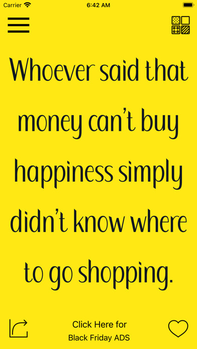 Emulate iPhone app Black Friday Shopping Quotes using MyAndroid Emulate iPhone app Black Friday Shopping Quotes using MyAndroid