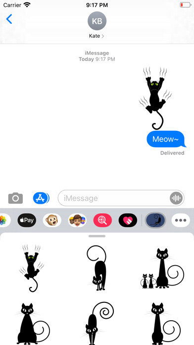 Emulate iPhone app Black Funny Cat Stickers using MyAndroid Emulate iPhone app Black Funny Cat Stickers using MyAndroid