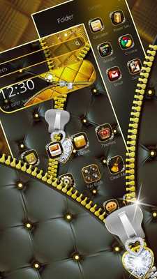 Emulate Android APK Black Gold Zipper Theme Emulate Android APK Black Gold Zipper Theme
